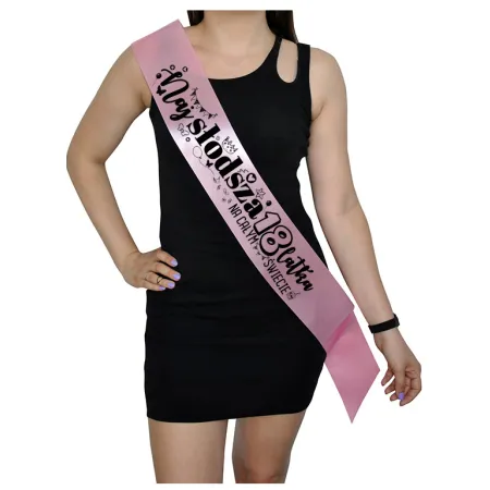 Szarfa RÓŻOWA Osiemnastka Najsłodsza 18latka